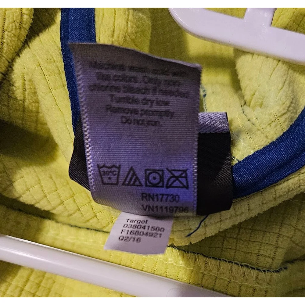 Boys Champion Jacket XS 4-5 Blue Lime Green